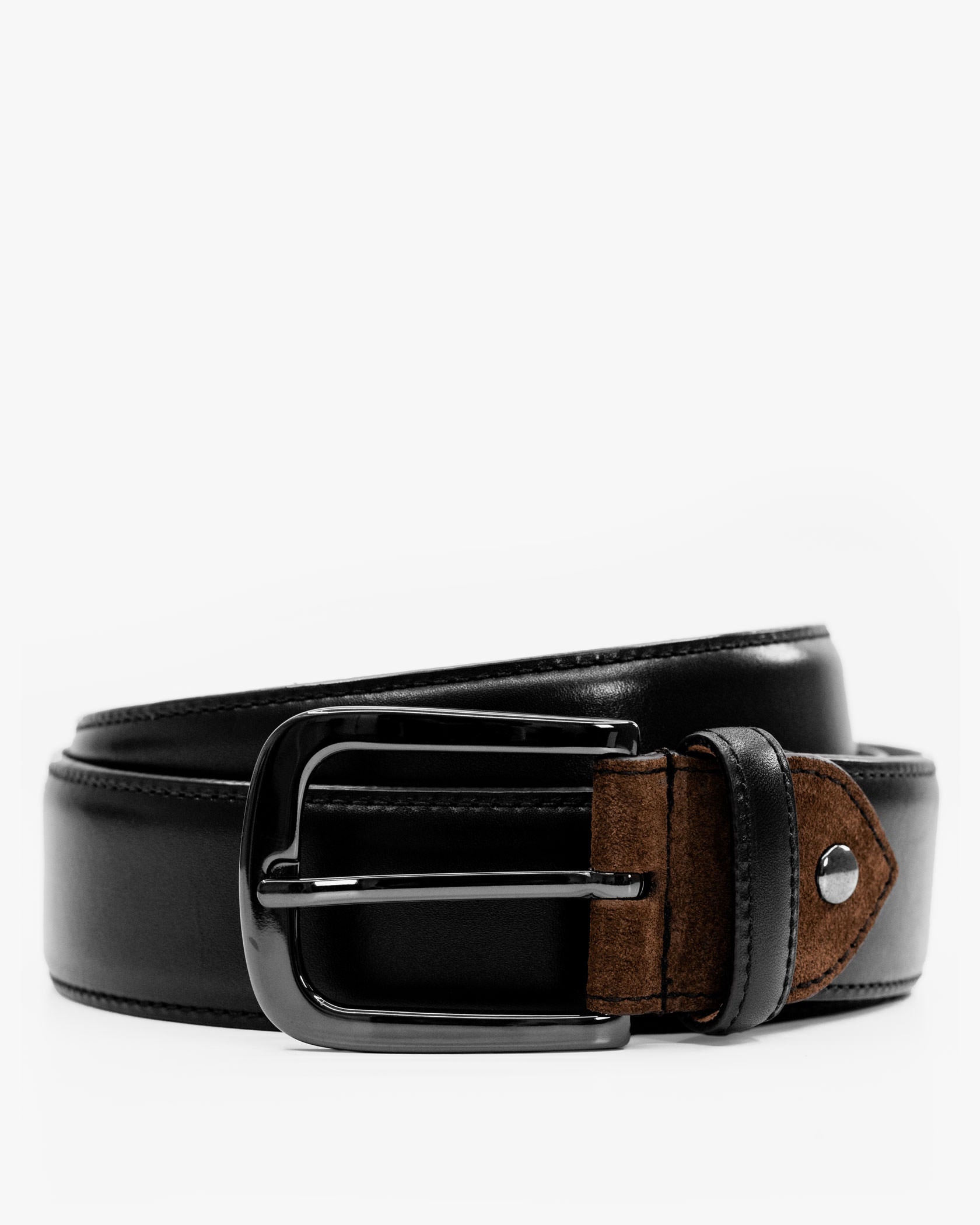 Bryant/Draper - The Perry Black Leather Belt