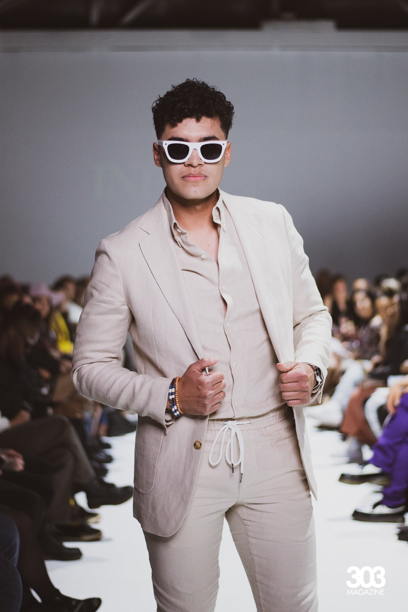 Cream Linen Slack Suit