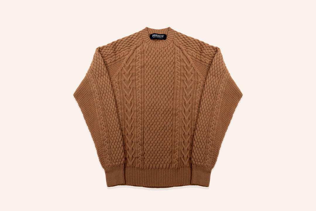 Khaki Cable Knit Sweater