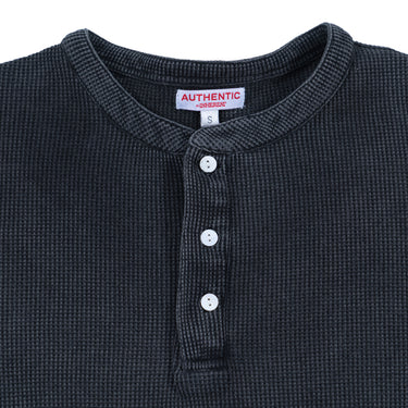 Authentic Stone Washed Dark Grey Henley