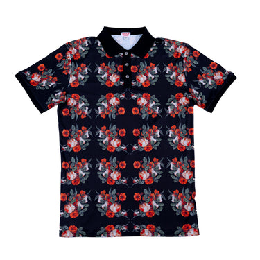 Floral Printed Golf Polo