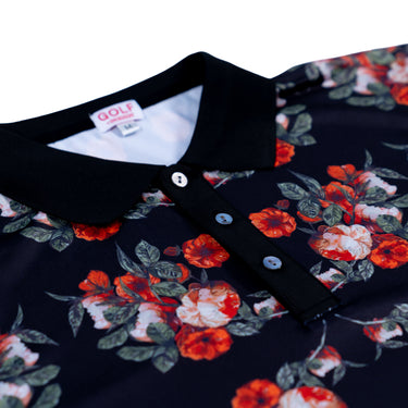 Floral Printed Golf Polo