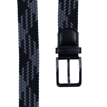 Black & Grey Stretch Golf Belt