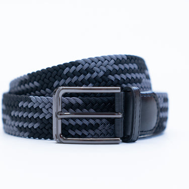 Black & Grey Stretch Golf Belt