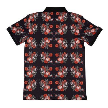 Floral Printed Golf Polo