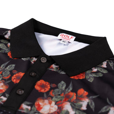 Floral Printed Golf Polo